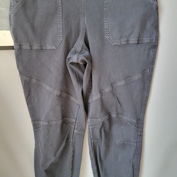 Spanx Stretch Twill Cargo Jogger Pant Washed Black Gray L - Picture 6 of 12
